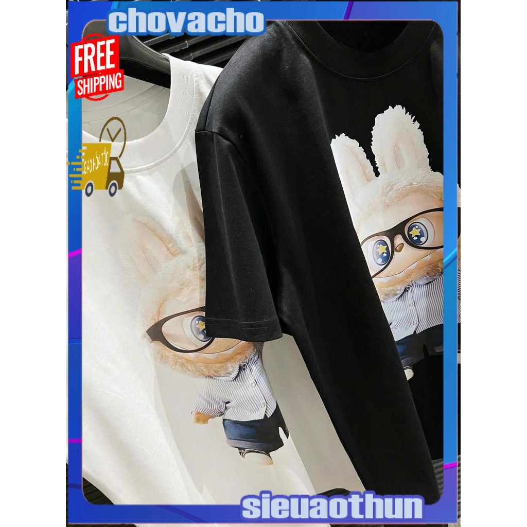 Áo thun Stee Cổ tròn LABUBU PIC 02 Localbrand ICVCVNI Unisex Cotton