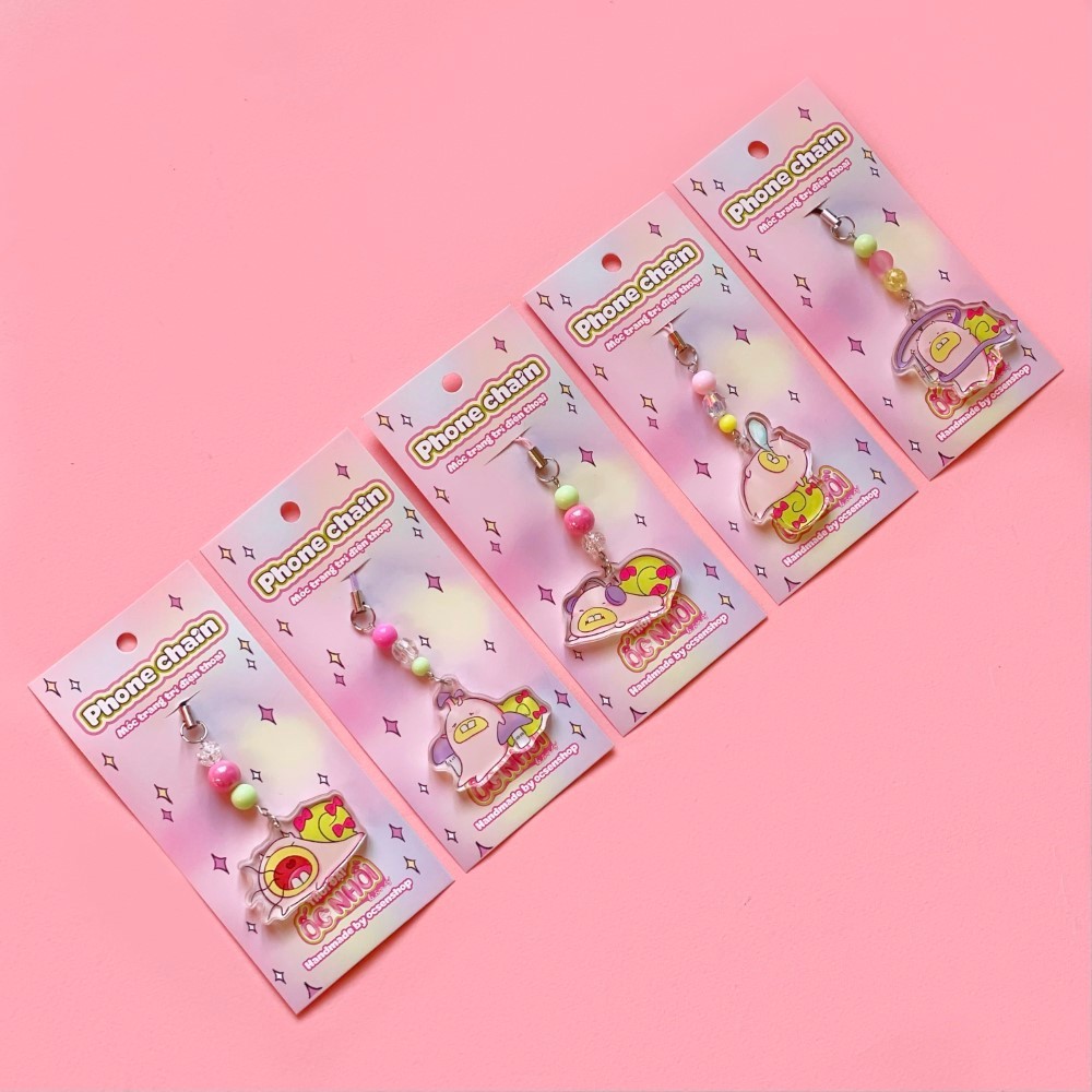 Keychain - Móc khóa xâu hạt Ốc nhồi bông - 1 Chiếc (Giao hình ngẫu nhiên)