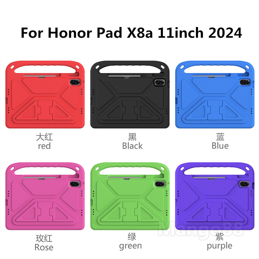 Bao Da Dành Cho Honor Pad X8a 11inch 2024 Trẻ Em Eva Trẻ Em Thân Thiện Với Tay Cầm Đứng Văn Phòng Kinh Doanh Vỏ Bảo Vệ Máy Tính Bảng Cầm Tay Chống Sốc Học Tập Học Sinh