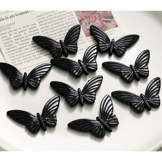 Dark Series mô phỏng nổi bật lỗ thẳng bướm diy phụ kiện Acrylic Bông tai kẹp tóc vỏ điện thoại vật liệu bán buôn