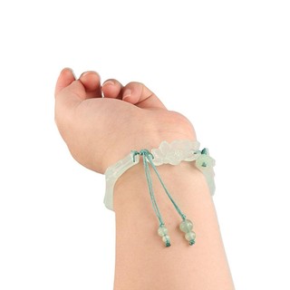 Vòng tay hoa sen LACYES, cổ ánh trăng trắng 58mm, trang sức phong cách thời trang trong suốt nữ