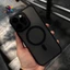 Mới!! Ốp điện thoại từ tính sa mạc Titan đen xám mờ cho iPhone 11 12 13 14 15 16 16pro 16 Pro Max 16 Plus Vỏ bảo vệ chống sốc Ốp lưng cứng
