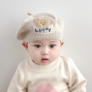 Mũ len dệt kim dễ thương cho bé gái Mũ chui đầu mùa thu