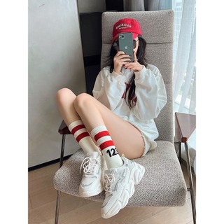 Set 5 đôi tất cổ cao unisex phong cách thể thao họa tiết số 123 siêu hot