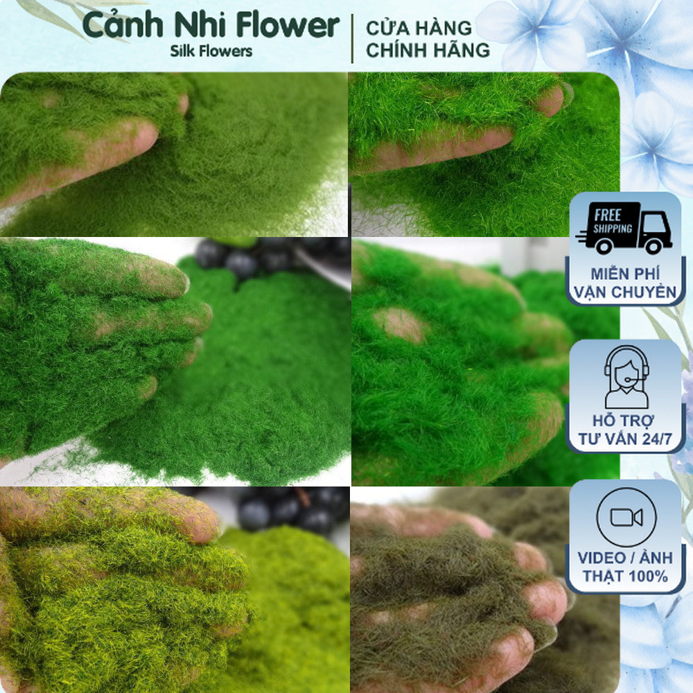 Bột Rêu Xanh Nhân Tạo 100g - Phủ Gốc Cây, Tạo Tường Rêu, Bột Cỏ Trang ...