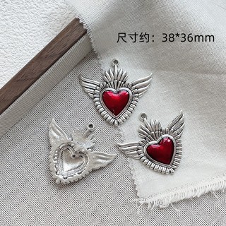 Tối Phong Cách Gothic Phóng Đại Trái Tim Chữ Thập Kho Báu Mặt Dây Chuyền Tự Làm Handmade Vòng Tay Vòng Cổ Đính Hạt Phụ Kiện Chất Liệu