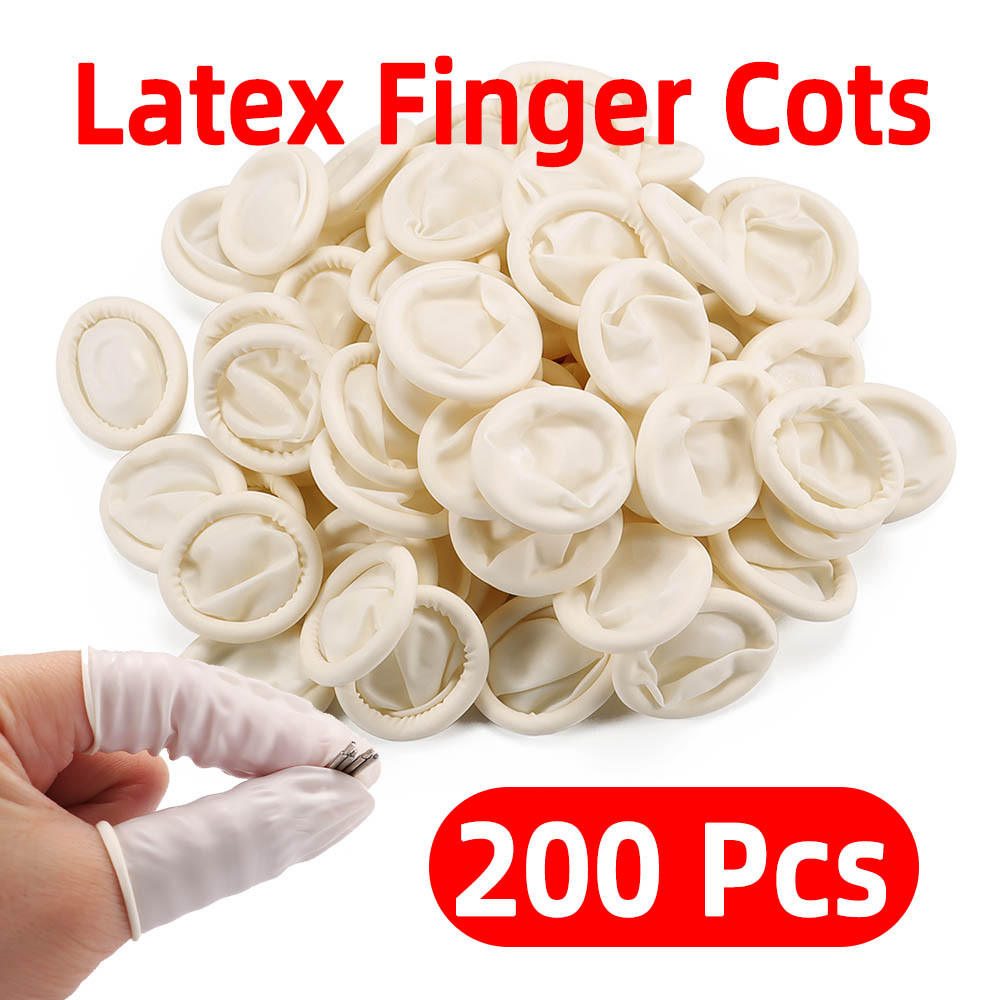 200 Chiếc Dùng Một Lần Cao Su Ngón Tay Cots Đồng Hồ Công Cụ Sửa Chữa Cao Su Chống Bụi Ngón Tay Cot DIY Dụng Cụ Găng Tay Silicon UV Nhựa Keo Khuôn Epoxy