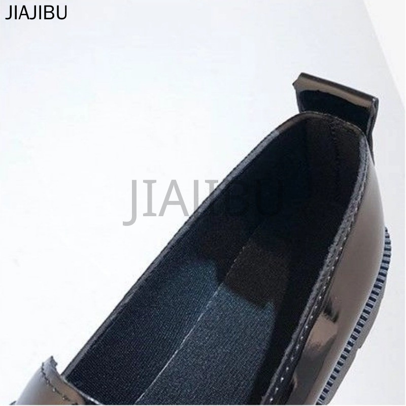 Size 34-44 Giày Nữ Cỡ Lớn Giày Lười Da Thời Trang Hàn Quốc Giản Dị 43 British College Style Non-slip Round-toe Platform Mary Jane Shoes 42 Giày Đi Học Màu Đen Giày Lolita JK Nhật Bản Màu Lì Giày Lười Công Chúa Đế Thô Kiểu Pháp