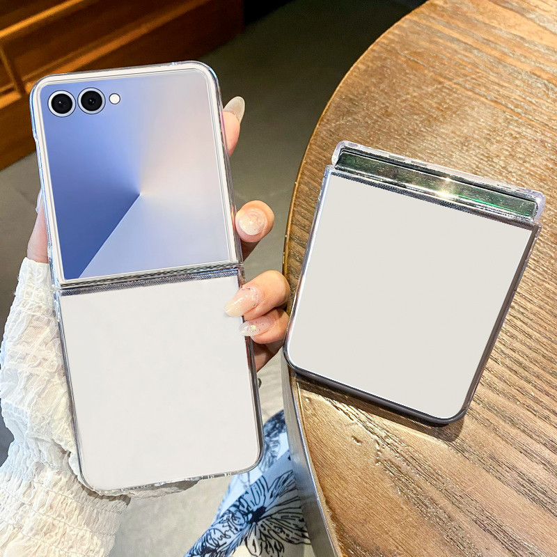 Ốp điện thoại trong suốt mỏng Samsung Galaxy Z Flip 7 Flip 6 Flip 5 Flip 4 Vỏ PC cứng bảo vệ trong suốt