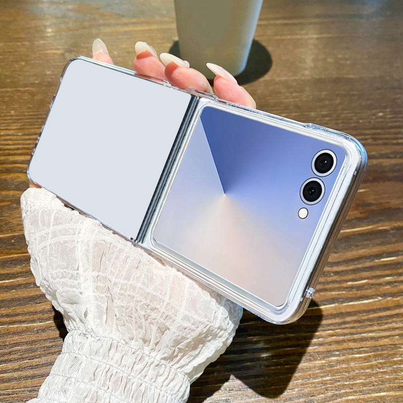 Ốp điện thoại trong suốt mỏng Samsung Galaxy Z Flip 7 Flip 6 Flip 5 Flip 4 Vỏ PC cứng bảo vệ trong suốt