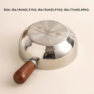 Nồi Thực Phẩm Bổ Sung JKDESIGN, Nồi Nhỏ Bạc Inox 304, Bát Tay Cầm Có Thể Tháo Rời Đơn Giản Tròn 0 Lớp Phủ Trộn Bát Đa Năng