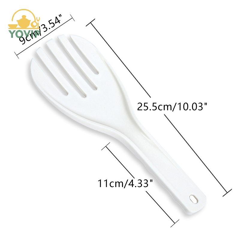 YOVIP Thìa Cơm Lớn Nhựa Bữa Ăn Thìa Chống Dính Tiện Ích Nhà Bếp Cuộn Tay Thìa Xẻng Cơm Đồ Dùng Nhà Bếp Nĩa Cơm Dày VN