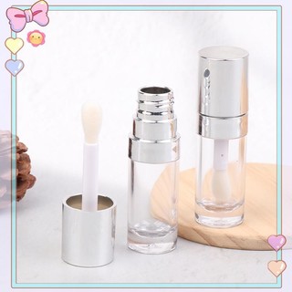 [beautifulhome] Ống bóng môi bạc mạ điện 8ML Bàn chải lớn Ống dưỡng môi bằng nhựa Son môi Mẫu nhỏ Hộp đựng mỹ phẩm Chai mẫu [làm đẹp]