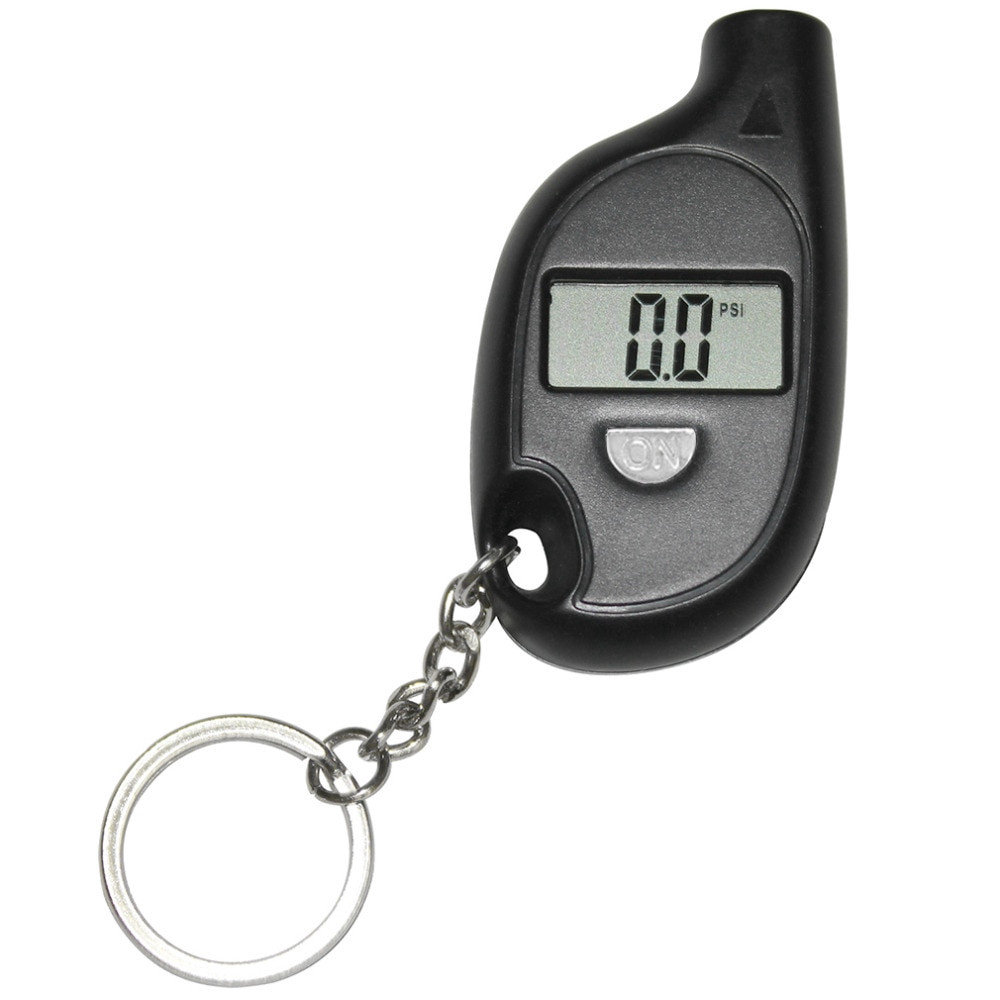 Máy đo áp suất lốp kỹ thuật số Mini Máy dò móc khóa LCD cho xe máy