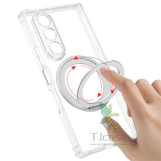 Chân đế 360° Ốp lưng có thể xoay được Túi khí từ tính Samsung Galaxy Z Fold 7 Hing Vỏ silicon mềm hoàn toàn