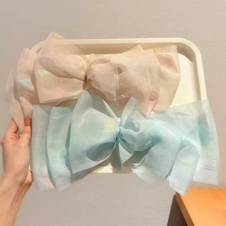 Nơ kẹp tóc MKYCO cho bé gái, thiết kế thanh lịch với chất liệu voan lớn thời trang