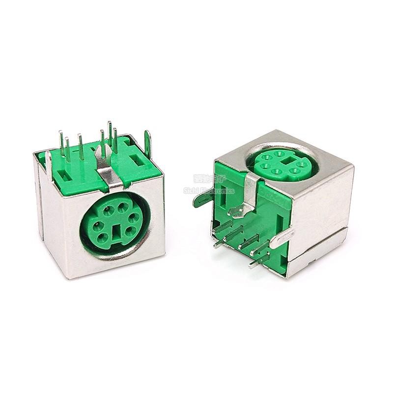 P PS2 Ổ Cắm 6P Tím Xanh Đen 6 Lõi Chuột Ổ Cắm Bàn Phím Giao Diện Nữ S-Terminal Bao Gồm Tất Cả Sáu @