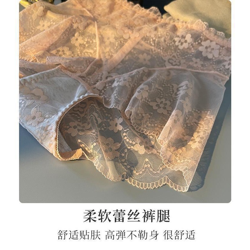 Cao Cấp Quần Lót Nâng Hông Ren Cotton Nguyên Chất, Kháng Khuẩn và Thoáng Khí