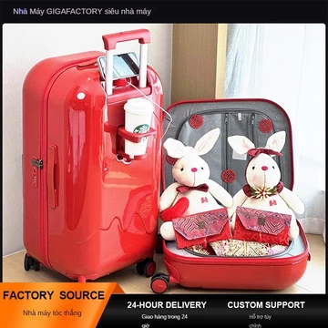 Valy về nhà chồng valy đám cưới Valy kéo 360 độ Valy du lịch Valy du lịch đẹp thời trang 20 inch Vali xách tay hàng khôn