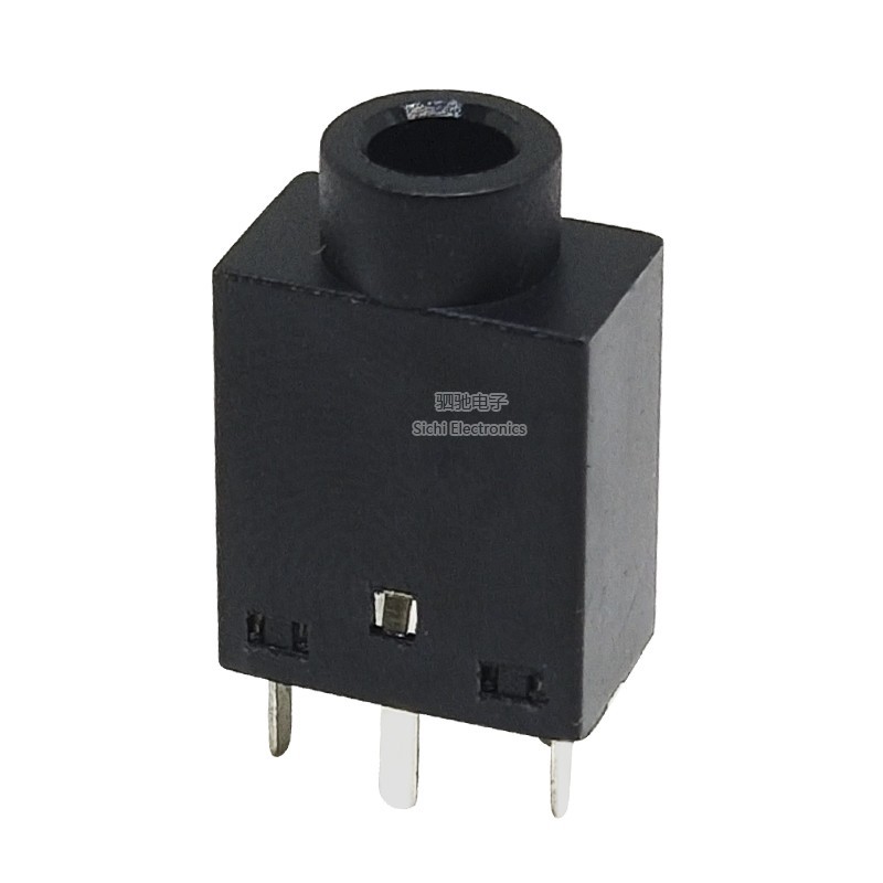 3.5 PJ-358 Ổ Cắm Tai Nghe Dọc Loại Pin Ổ Cắm Âm Thanh Dọc Đen 180 Độ Pin 5P