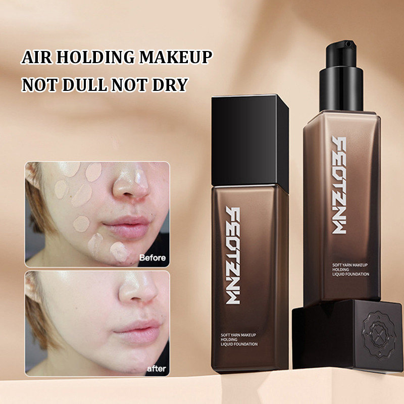 Feotznw Gạc mềm giữ kem nền dạng lỏng trang điểm lâu trôi không thấm nước, chống mồ hôi, không trang điểm và không bột.