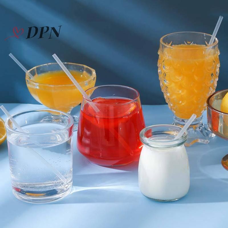 [DPN-t] 500 Chiếc Ống Hút Nhựa Trong Suốt Dùng Một Lần Chắc Chắn Linh Hoạt Mũi Nhọn Mỏng Ống Hút Cho Sữa Sữa Chua Tiệc Nhà Bếp Đồ Uống Phụ Kiện Mới