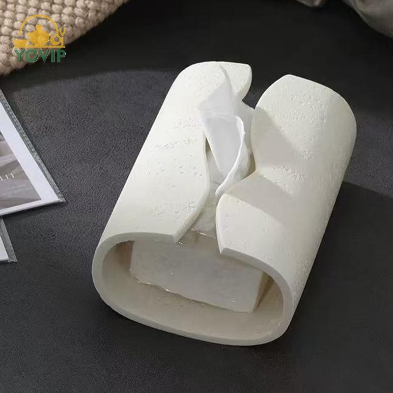YOVIP Vintage Hang Đá Khăn Giấy Hộp Nhựa Bàn Cà Phê Khăn Ăn Giấy Tổ Chức Hộp Phòng Tắm Phòng Khách Trang Trí VN