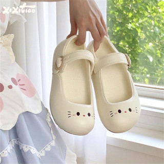 Xixitiao Mùa Hè Đi Biển Dễ Thương Mèo Con Giải Trí Ngoài Trời Thoải Mái Mary Jane Giày Nữ