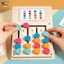 Đồ Chơi Montessori Đồ Chơi Học Tập Trượt Xếp Hình Trò Chơi Gia Đình Đồ Chơi Bằng Gỗ Cho Trẻ Em 3 Tuổi