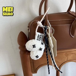 MeiShao Hàn Quốc Nơ Tình Yêu Sang Trọng Mặt Dây Dệt Sáng Tạo Dây Móc Khóa Ins Phong Cách Vintage Móc Khóa Túi Thời Trang Quyến Rũ Phụ Kiện Chìa Khóa