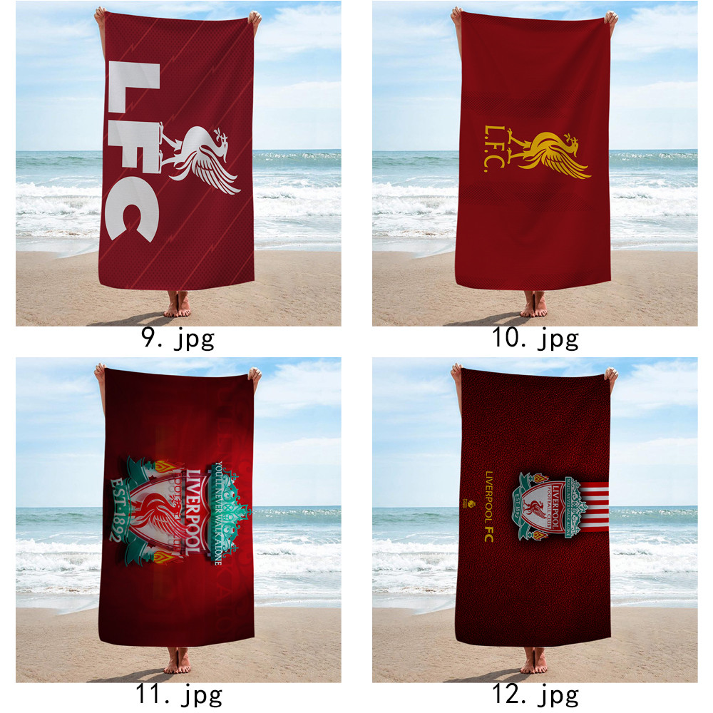 Khăn tắm vách ngăn Logo Liverpool FC, Khăn tắm bể bơi đi biển, Quà tặng kỷ niệm sinh nhật