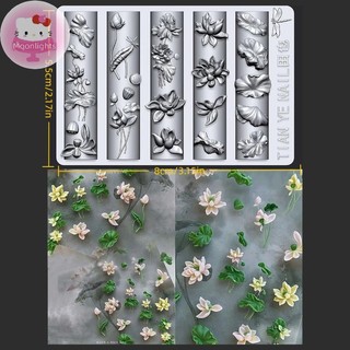 Moonlights Flowers Series 3D Cong Móng Tay Khuôn Lily Of The Valley Hoa Sen Tự Làm Cao Cấp Trong Suốt Mẫu Móng Tay Khuôn Móng Tay Nghệ Thuật Trang Trí EN