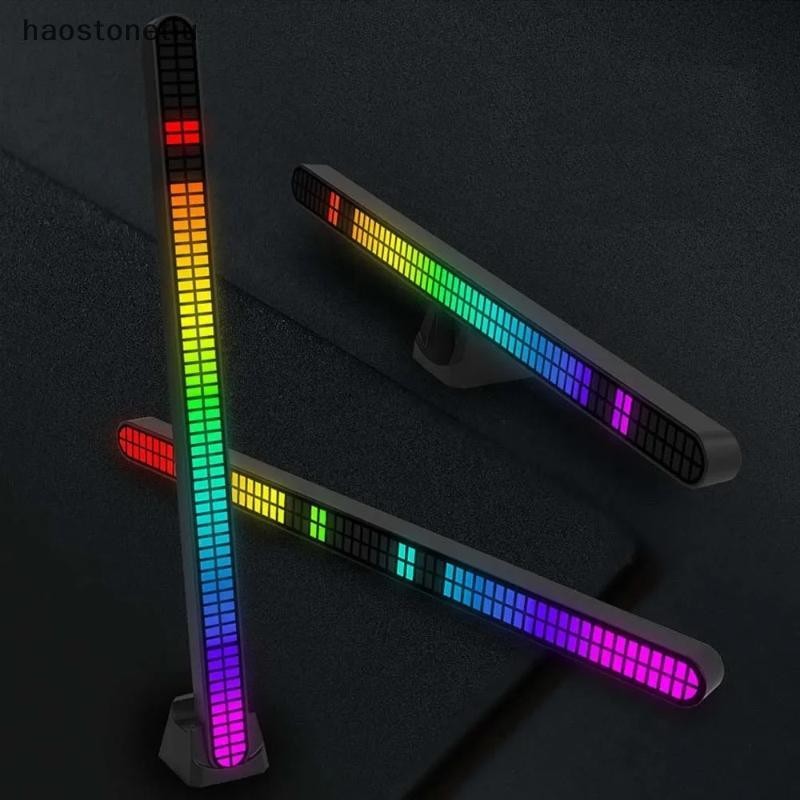 NS 30CM Double-row 64bit RGB PickUp Thanh LED Sạc Từ Tính Cài Đặt Âm Nhạc Nhịp Điệu Ánh Sáng Ô Tô Chiếu Sáng Bầu Không Khí Đèn Để Bàn NS