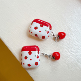 Cà chua đỏ cho AirPods 1 / 2 3 Pro Pro2 Pro3 Airpod4 Bộ tai nghe Vỏ bảo vệ Bluetooth không dây AirPods pro2 Pro3 3 4 Vỏ bảo vệ tai nghe