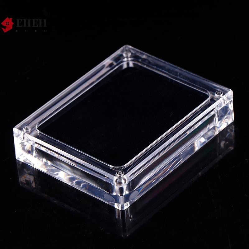 EA Acrylic Glass Top Gem Box Gem Display Stand Holder Storage Organizer Case VN