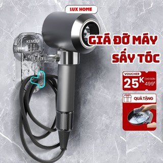 Giá Đỡ Máy Sấy Tóc Gắn Tường Không Cần Khoan Kẹp Kim Loại Chắc Chắn Phù Hợp Mọi Loại Tường