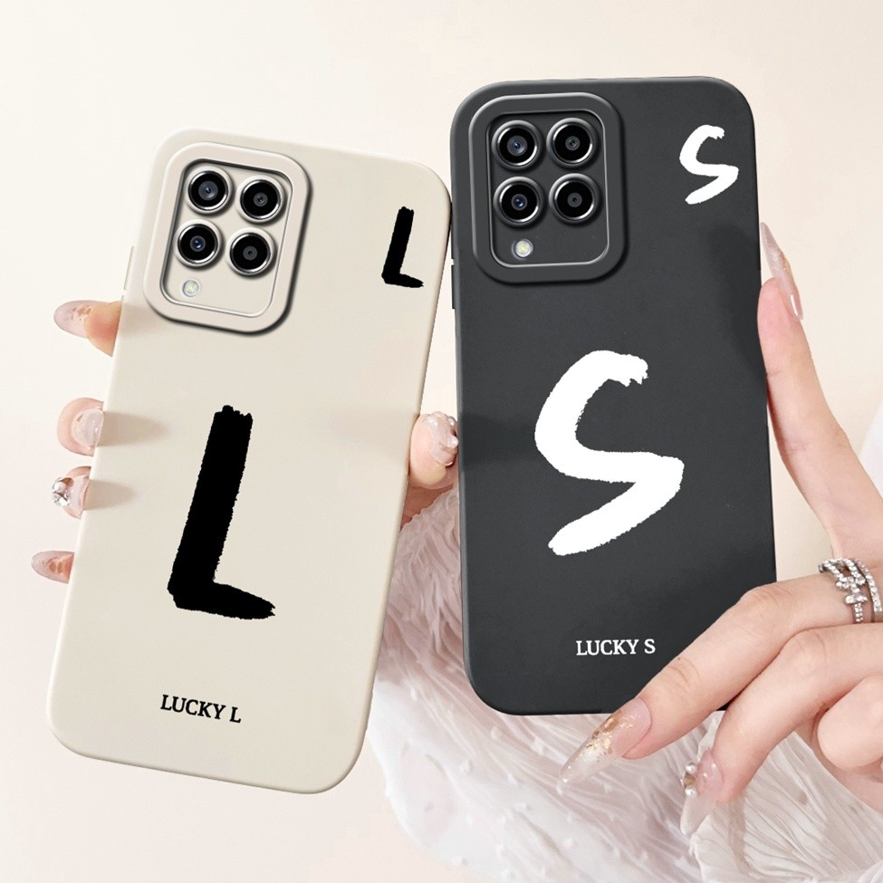 Dành Cho Samsung M33 5G M336B M336K Dành Cho Samsung Galaxy M33 5G Ốp Lưng Thời Trang Đơn Giản Chữ A-Z Thiết Kế Họa Tiết Silicon Ốp Lưng Chống Sốc