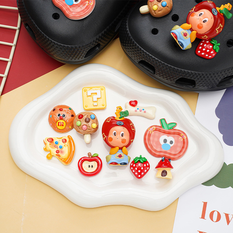 Phụ kiện hoa gắn lỗ giày Crocs, Apple Star, Zhibixing, Busch, tháo rời, cao cấp