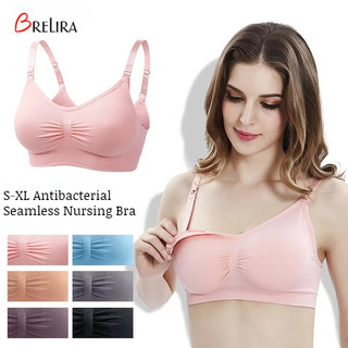 Brelira Áo ngực cho con bú không dây dành cho phụ nữ mang thai cỡ lớn có khóa mở phía trước và vừa vặn có thể điều chỉnh - Ngăn ngừa tràn sữa khi mang thai và cho con bú với đồ lót thoải mái.