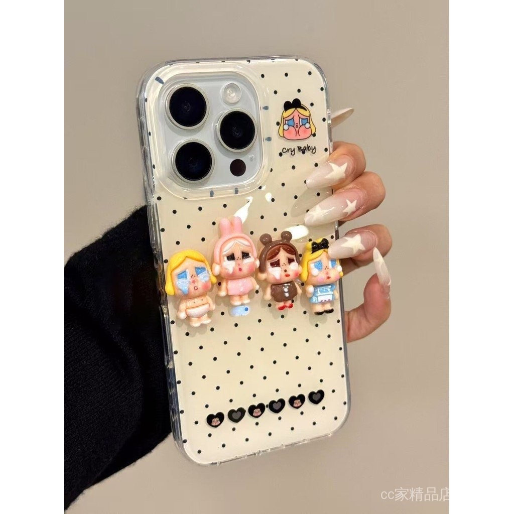 Hoạt Hình Hoạt Hình Ba Chiều Khóc Cho Bé Cảnh Sát Thích Hợp Cho iPhone1415promax Ốp Điện Thoại 16 Phong Cách Mới 13 Bao Gồm Tất Cả 12