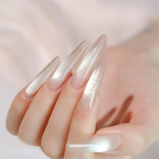 XEIJAYI Magic Crystal Ánh sáng từ tính Gel móng tay mắt mèo trong suốt màu tím xanh lá cây mèo mắt trị liệu keo dán móng tay nghệ thuật làm móng tay cho tiệm làm móng tay