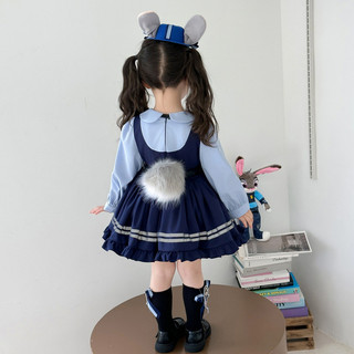 Cô Gái Judy Thỏ Sĩ Quan Cảnh Sát Gothic Đầm Cô Gái Nick Cáo Xanh Đầm Công Chúa Show Đầm
