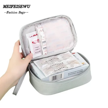 Túi đựng thuốc MELIFEISEWU, Bộ dụng cụ sơ cứu nhiều lớp dung tích lớn, Bộ dụng cụ khẩn cấp gia đình màu hồng / xanh / xám đa chức năng ngoài trời