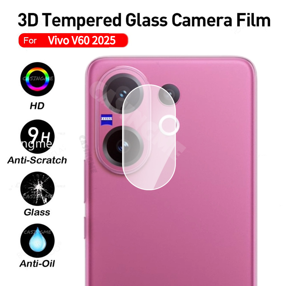 Vivo V60 2025 Bảo Vệ Ống Kính Máy Ảnh 3D Cho Vivo V60 V70 VivoV60 V60Pro V60E 60V Pro Lite 5G 4G 2025 Trong Suốt Kính Cường Lực Mặt Sau Bảo Vệ Camera