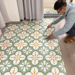 ☀Nhà Bếp Chống Thấm Nước Phòng Tắm Tắm Chuyên Dụng pvc Sàn Miếng Dán Tự Dính Sàn Ngói Thảm Ban Công Chống Trơn Trượt Sàn Keo Sàn Da
