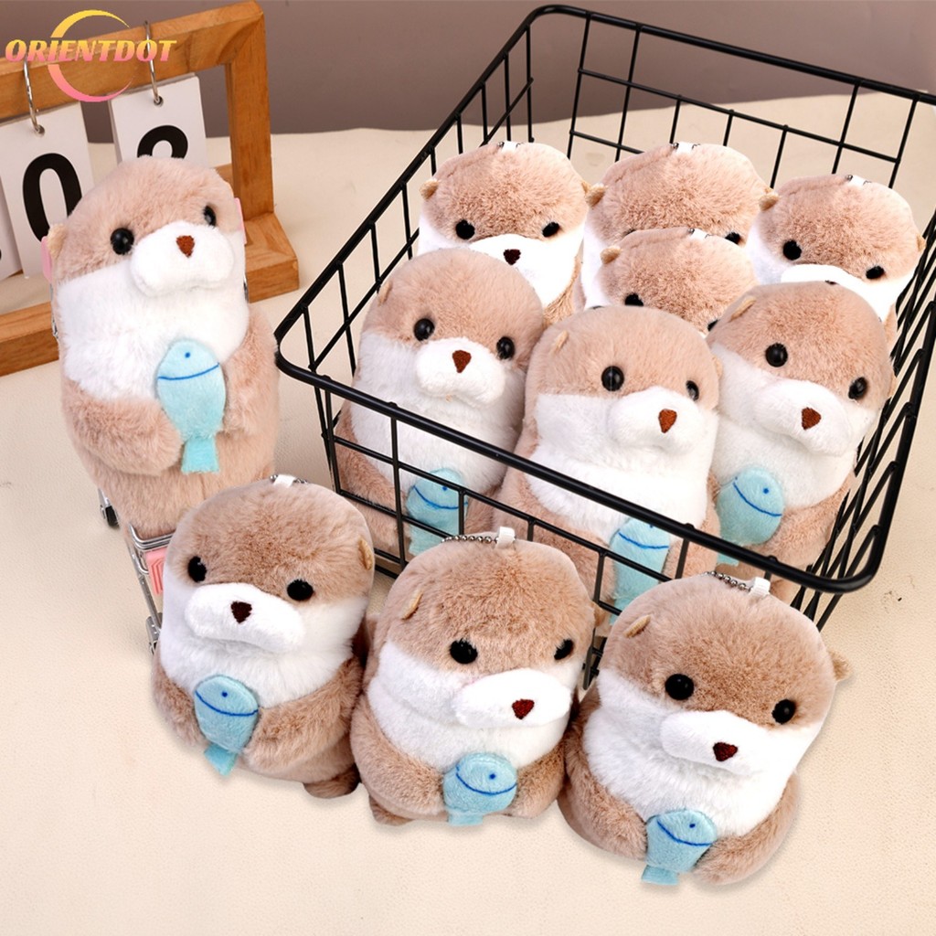 Đồ chơi sang trọng Otter bền mềm mại - Móc khóa mặt dây chuyền treo Kawaii - Quà sinh nhật trẻ em đáng yêu