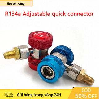 【24H】Đầu Ráp Nhanh Nạp Gas Điều Hòa Ô Tô – Van Cao Áp Đỏ & Thấp Áp Xanh Chống Rò Rỉ