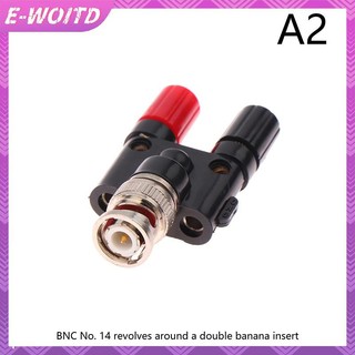 E-woitd 1 Bộ Chuyển Đổi BNC Sang Chuối Nam Cắm & Nữ Jack Chuối Nữ Ổ Cắm Ràng Buộc Bài RF Coax Bộ Chia Đồng Trục HNVN