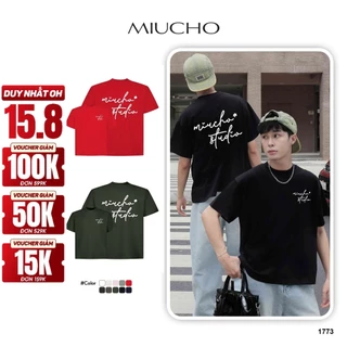 Áo phông nam localbrand form boxy vải cotton 2c thoáng mát dày dặn 1773 Miucho Club in basic