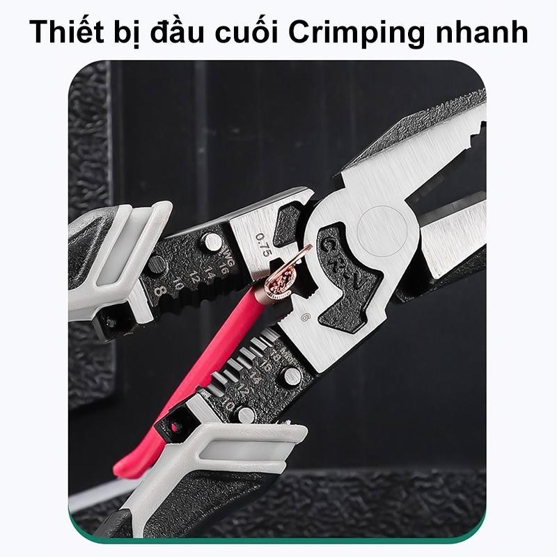 [ LOẠI 1 ] Kìm Cắt Sắt Siêu Khỏe Cắt Đứt Mọi Loại Thép, Ổ Khóa, Dây Xích, Cáp Điện, Kìm Nhọn Đa NăngP HT-128